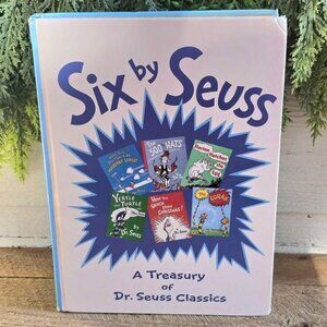 Six by Seuss Hardcover Book Grinch Stole Christmas Lorax Yertle Turtle 500 Hats